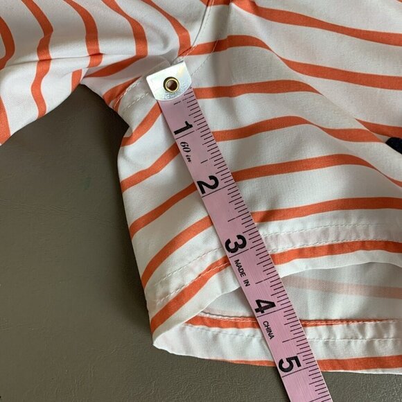 Janie & Jack Swim Trunks White Orange Stripe Anchor Nautical Boys 3-6 Months - Picture 10 of 13